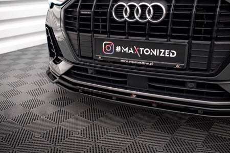 Maxton Front Splitter V.2 Audi Q3 S-Line F3 - Gloss Black