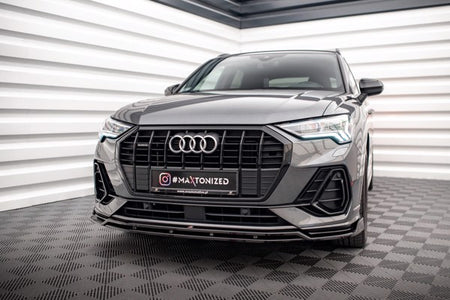 Maxton Front Splitter V.2 Audi Q3 S-Line F3 - Gloss Black