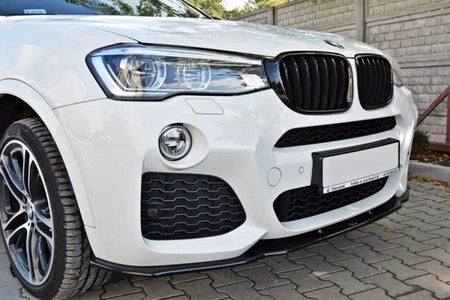 Maxton Front Splitter For BMW X4 M-Pack - Gloss Black