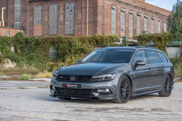 Maxton Front Splitter V.2 Volkswagen Passat R-Line B8 - Gloss Black