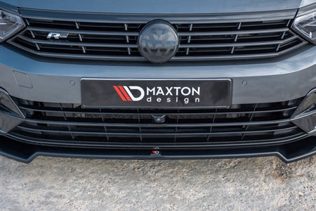 Maxton Front Splitter V.2 Volkswagen Passat R-Line B8 - Gloss Black