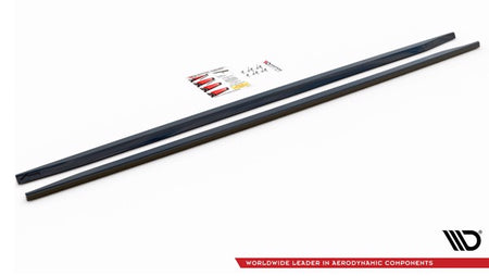 Maxton Side Skirts Diffusers Audi S8 D3 - Gloss Black