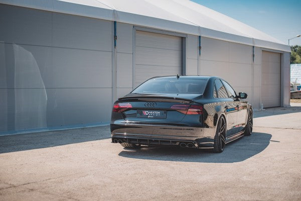 Maxton Rear Side Splitters V.2 Audi S8 D4 Facelift - Gloss Black