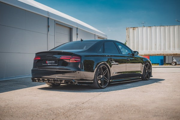Maxton Rear Side Splitters V.2 Audi S8 D4 Facelift - Gloss Black