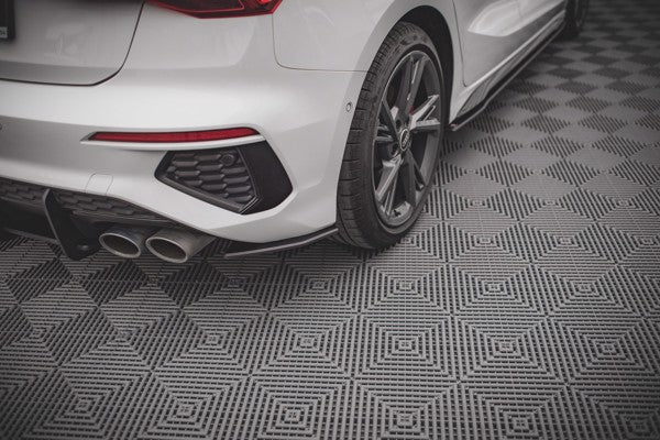 Maxton Street Pro Rear Side Splitters Audi S3 Sportback 8Y - Black