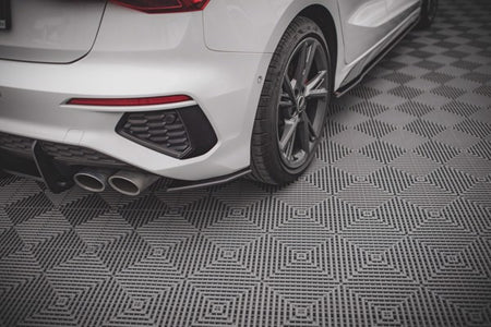 Maxton Street Pro Rear Side Splitters Audi S3 Sportback 8Y - Black
