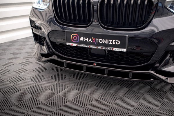 Maxton Front Splitter V.2  BMW X3 M40D / M40I / M-Pack G01  - Gloss Black