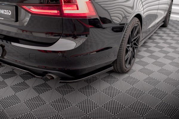 Maxton Rear Side Splitters Volvo V90 Mk2 - Gloss Black
