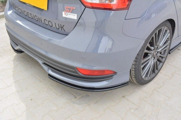 Maxton Rear Side Splitters Ford Focus St Mk3 Fl - Gloss Black