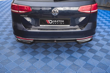 Maxton Central Rear Splitter Volkswagen Passat B8 - Gloss Black