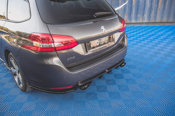 Maxton Rear Side Splitters V.2 Peugeot 308 Sw Mk2 Facelift - Gloss Black