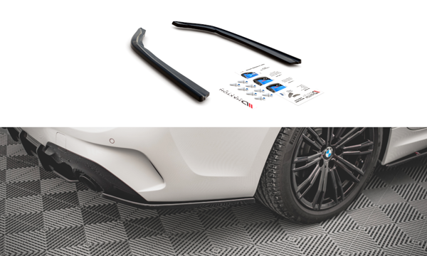 Maxton Rear Side Splitters V.2 BMW 3 G20 / G21 M-Pack - Gloss Black