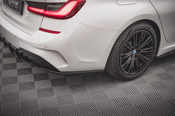 Maxton Rear Side Splitters V.2 BMW 3 G20 / G21 M-Pack - Gloss Black