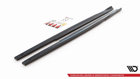 Maxton Side Skirts Diffusers Toyota Corolla Gr Sport Hatchback Xii - Gloss Black