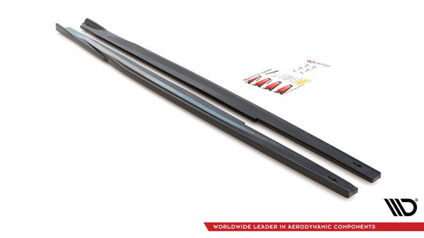 Maxton Side Skirts Diffusers Toyota Corolla Gr Sport Hatchback Xii - Gloss Black