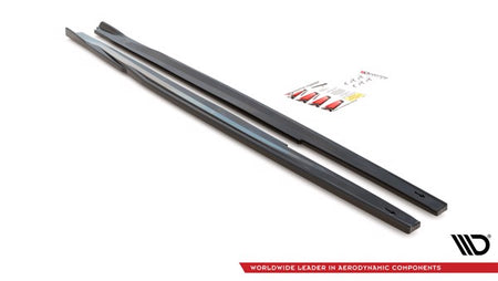 Maxton Side Skirts Diffusers Toyota Corolla Gr Sport Hatchback Xii - Gloss Black