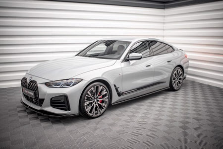 Maxton Side Skirts Diffusers V.1 BMW 4 Gran Coupe M-Pack G26 - Gloss Black