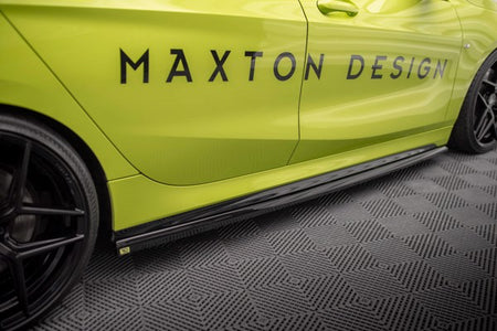 Maxton Side Skirts Diffusers V.4 For BMW 1 F40 M-Pack/ M135I  - Gloss Black