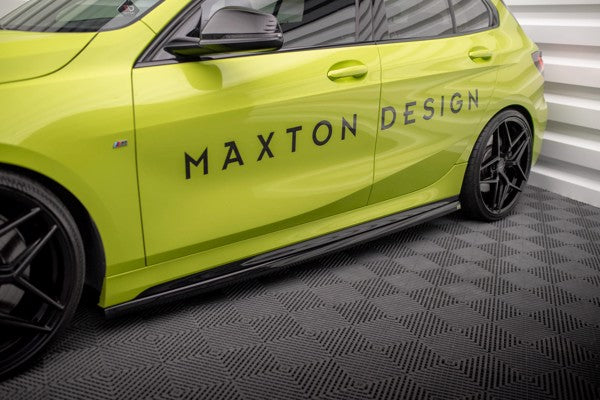 Maxton Side Skirts Diffusers V.4 For BMW 1 F40 M-Pack/ M135I  - Gloss Black