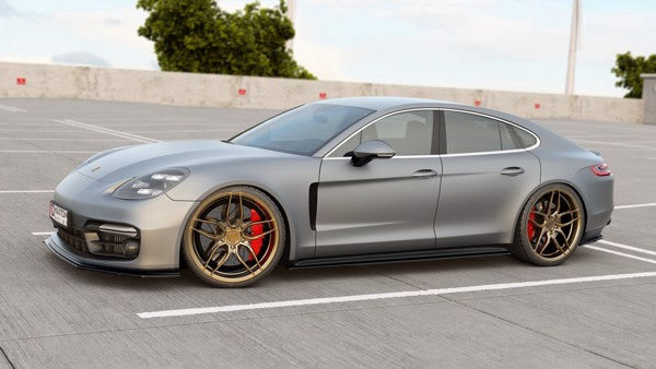 Maxton Side Skirts Diffusers Porsche Panamera Turbo / Gts 971 - Gloss Black