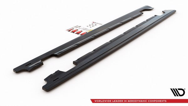 Maxton Side Skirts Diffusers Porsche Panamera Turbo / Gts 971 - Gloss Black