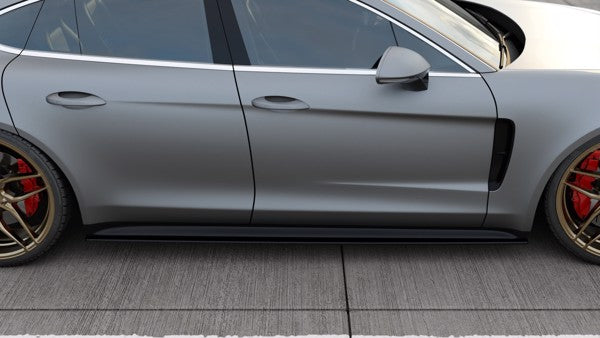 Maxton Side Skirts Diffusers Porsche Panamera Turbo / Gts 971 - Gloss Black