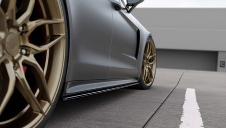 Maxton Side Skirts Diffusers Porsche Panamera Turbo / Gts 971 - Gloss Black