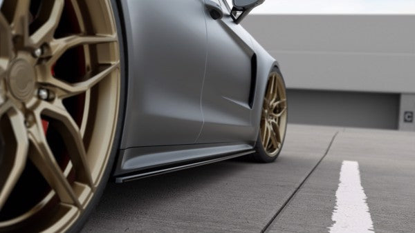 Maxton Side Skirts Diffusers Porsche Panamera Turbo / Gts 971 - Gloss Black