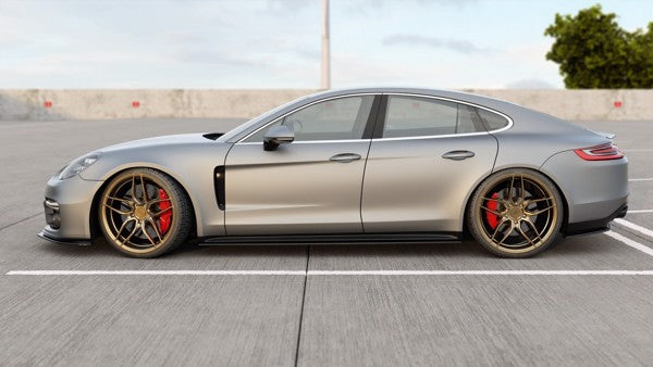 Maxton Side Skirts Diffusers Porsche Panamera Turbo / Gts 971 - Gloss Black