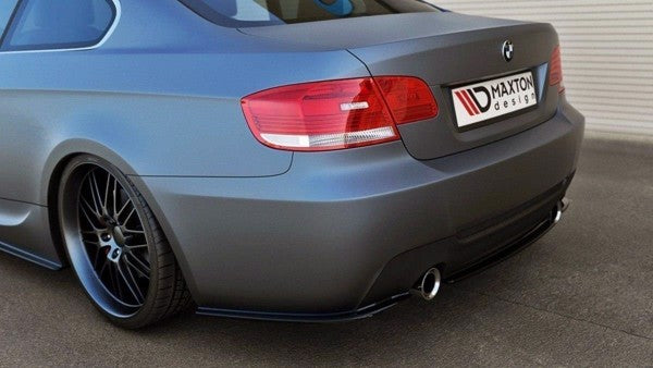 Maxton Central Rear Splitter For BMW 3 E92 Mpack - Gloss Black