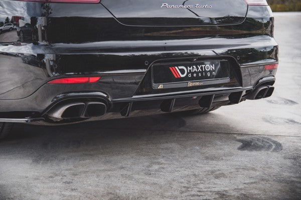 Maxton Rear Valance Porsche Panamera Turbo 970 Facelift - Gloss Black