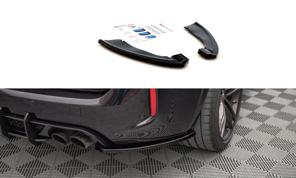 Maxton Rear Side Splitters BMW X5 M F15 - Gloss Black