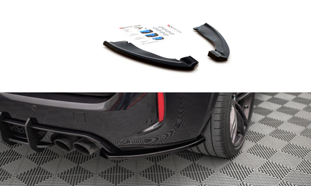 Maxton Rear Side Splitters BMW X5 M F15 - Gloss Black