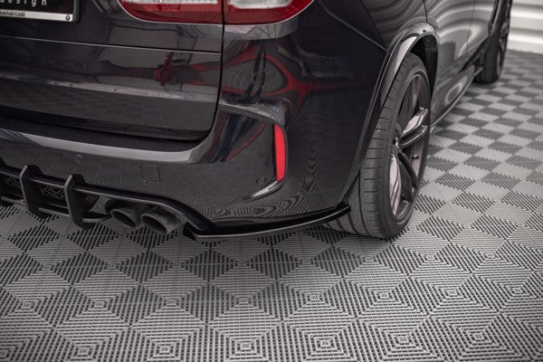 Maxton Rear Side Splitters BMW X5 M F15 - Gloss Black