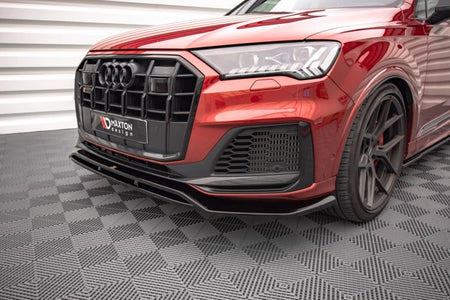 Maxton Front Splitter Audi Sq7 /Q7 S-Line Mk2 (4M) Facelift  - Gloss Black