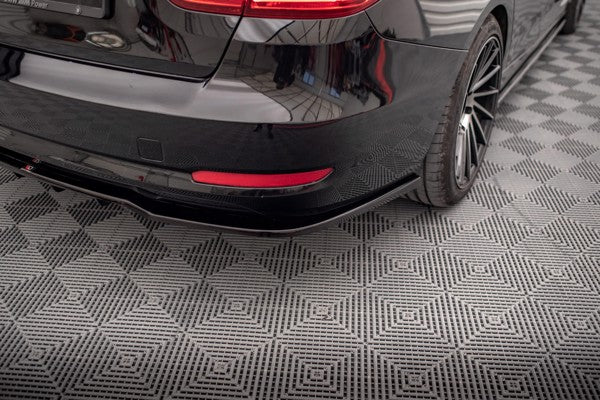 Maxton Central Rear Splitter (With Vertical Bars) BMW 3 Gt F34 - Gloss Black
