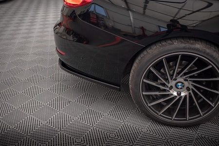 Maxton Central Rear Splitter (With Vertical Bars) BMW 3 Gt F34 - Gloss Black