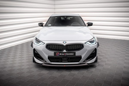 Maxton Front Splitter V.3 BMW 2 Coupe M-Pack / M240I G42 - Gloss Black