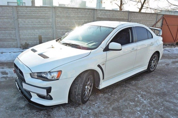 Maxton Side Skirts Diffusers Mitsubishi Lancer Evo X - Gloss Black