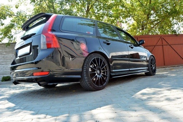 Maxton Side Skirts Diffusers Volvo V50F R-Design - Gloss Black
