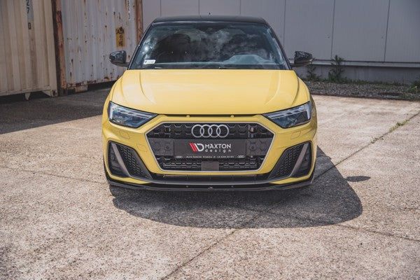 Maxton Front Splitter V.2 Audi A1 S-Line Gb - Gloss Black