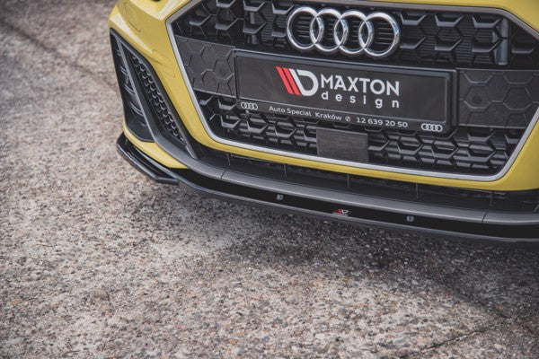 Maxton Front Splitter V.2 Audi A1 S-Line Gb - Gloss Black