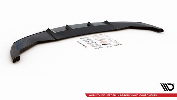 Maxton Front Splitter V.2 BMW 7 M-Pack F01 - Gloss Black