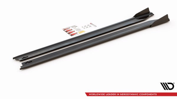Maxton Side Skirts Diffusers Lamborghini Huracan Evo - Gloss Black