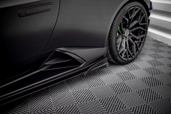 Maxton Side Skirts Diffusers Lamborghini Huracan Evo - Gloss Black