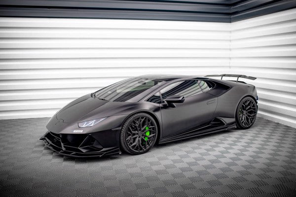Maxton Side Skirts Diffusers Lamborghini Huracan Evo - Gloss Black