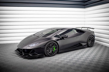 Maxton Side Skirts Diffusers Lamborghini Huracan Evo - Gloss Black