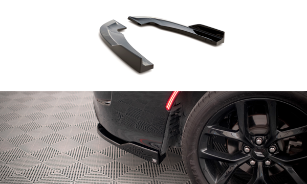 Maxton Rear Side Splitters Dodge Charger Srt Mk7 Facelift - Gloss Black