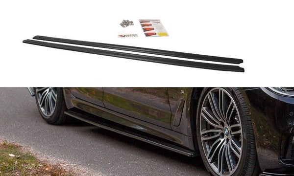 Maxton Side Skirts Diffusers For BMW 5 G30/ G31 M-Pack - Gloss Black