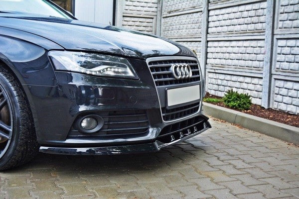 Maxton Front Splitter V.1 Audi A4 B8 - Gloss Black